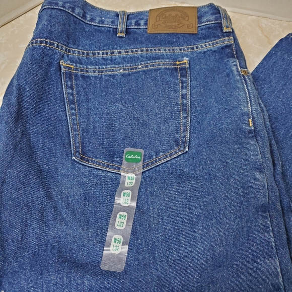 Cabela's Mens Denim Blue Jeans 50x32 New - Picture 2 of 10